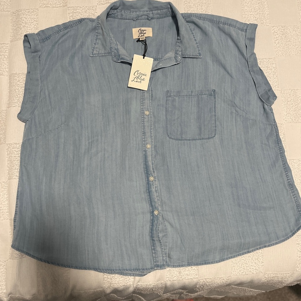 Cyrus Blue Denim Blouse